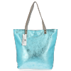 GEANȚĂ DIN PIELE shopper bag Vittoria Gotti turcoaz B24