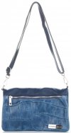 GEANȚĂ DIN PIELE tip poștaș Vittoria Gotti denim V190232