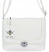 GEANȚĂ DE DAMĂ tip poștaș BEE BAG alb 1002S24
