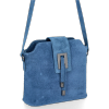 GEANȚĂ DIN PIELE tip poștaș Vittoria Gotti denim V1813CAM