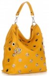 GEANȚĂ DIN PIELE shopper bag Vittoria Gotti galben V3077