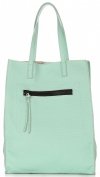 GEANȚĂ DIN PIELE shopper bag Vittoria Gotti mentă V8622