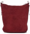 GEANȚĂ DIN PIELE tip poștaș Genuine Leather vișiniu 85A