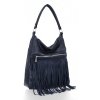 GEANȚĂ DIN PIELE shopper bag Roberto Ricci bleumarin 19136