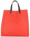 GEANȚĂ DIN PIELE universală Genuine Leather zmeură 691756