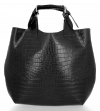 GEANȚĂ DIN PIELE shopper bag Vittoria Gotti negru VG804