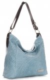 GEANȚĂ DIN PIELE shopper bag Vittoria Gotti albastru deschis V2054
