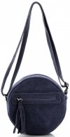 GEANȚĂ DIN PIELE tip poștaș Vittoria Gotti bleumarin V5209C
