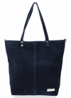 GEANȚĂ DIN PIELE shopper bag Vittoria Gotti bleumarin VG41