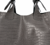 GEANȚĂ DIN PIELE shopper bag Vittoria Gotti gri VG804
