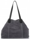 GEANȚĂ DIN PIELE shopper bag Vittoria Gotti gri V3076