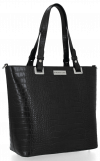 GEANȚĂ DIN PIELE clasică Vittoria Gotti negru V2395