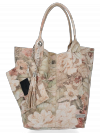 GEANȚĂ DIN PIELE shopper bag Vittoria Gotti bej VG91