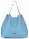 GEANȚĂ DIN PIELE shopper bag Vittoria Gotti albastru deschis V230