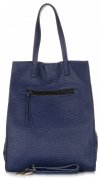 GEANȚĂ DIN PIELE shopper bag Vittoria Gotti bleumarin V8622