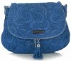 GEANȚĂ DIN PIELE tip poștaș Vittoria Gotti denim V221F