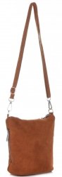 GEANȚĂ DIN PIELE tip poștaș Genuine Leather roșcat 85A