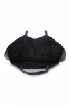 GEANȚĂ DIN PIELE shopper bag Genuine Leather bleumarin 1158