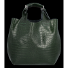 GEANȚĂ DIN PIELE shopper bag Vittoria Gotti verde de sticlă VG804
