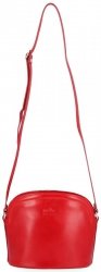 GEANȚĂ DIN PIELE tip poștaș Genuine Leather roșu E4098