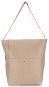 GEANȚĂ DIN PIELE shopper bag Genuine Leather maro pământiu K26