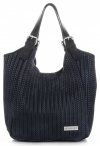 GEANȚĂ DIN PIELE shopper bag Vittoria Gotti bleumarin V80050