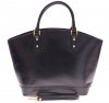 GEANȚĂ DIN PIELE shopper bag Genuine Leather negru 11A