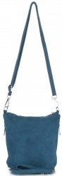 GEANȚĂ DIN PIELE tip poștaș Genuine Leather denim 85A