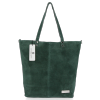 GEANȚĂ DIN PIELE shopper bag Vittoria Gotti verde de sticlă VG41