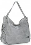 GEANȚĂ DIN PIELE shopper bag Vittoria Gotti gri deschis V8818