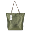 GEANȚĂ DIN PIELE shopper bag Vittoria Gotti verde B24
