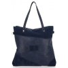 GEANȚĂ DIN PIELE shopper bag Roberto Ricci bleumarin 18128