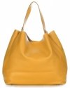 GEANȚĂ DIN PIELE shopper bag Vittoria Gotti galben V230