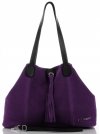 GEANȚĂ DIN PIELE shopper bag Vittoria Gotti mov V3076