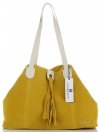 GEANȚĂ DIN PIELE shopper bag Vittoria Gotti galben V3076