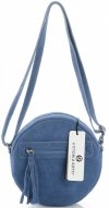 GEANȚĂ DIN PIELE tip poștaș Vittoria Gotti denim V5209C