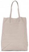 Kožené kabelka shopper bag Vittoria Gotti svetlo šedá V8622