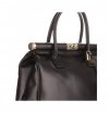 Kožené kabelka kufrík Genuine Leather čierna 816(2