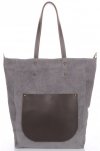 Kožené kabelka univerzálna Genuine Leather šedá 808036