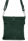 Kožené kabelka univerzálna Vittoria Gotti fľašková zelená B17