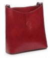Kožené kabelka listonoška Genuine Leather červená 6001