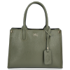 Kožené kabelka kufrík Vittoria Gotti fľašková zelená V554050