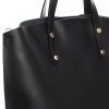 Kožené kabelka shopper bag Genuine Leather čierna 6047