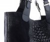 Kožené kabelka shopper bag Genuine Leather tmavo modrá 216