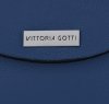 Kožené kabelka listonoška Vittoria Gotti tmavo modrá V695351