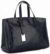 Kožené kabelka kufrík Genuine Leather tmavo modrá 3239