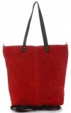 Kožené kabelka shopper bag Vera Pelle červená 80041