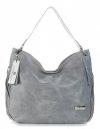 Kožené kabelka shopper bag Vittoria Gotti svetlo šedá V8818