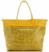 Kožené kabelka shopper bag Vittoria Gotti žltá V691622