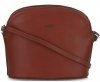 Kožené kabelka listonoška Genuine Leather hnedá E4098
